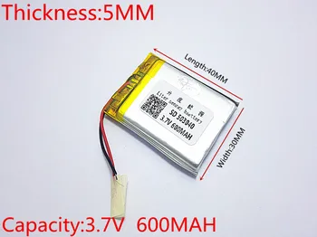 3.7 V 600mAh батерия 503040 литиево-полимерна литиево-йонна акумулаторна батерия за Mp3 MP4, MP5 GPS electronics part