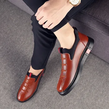 2019 висококачествени Мъжки обувки меки мокасини мокасини мода Марка на мъжете апартаментите са удобни за шофиране Ежедневни обувки chaussure homme Y2-01
