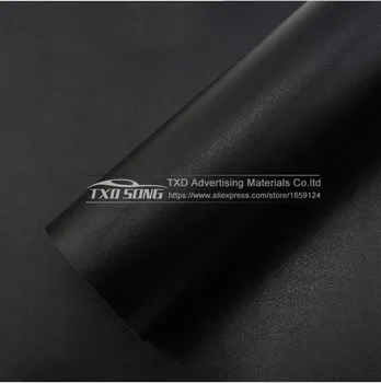 10/20/30/40/50/60X152CM висококачествена матова повърхност, матова черна автомобили vinyl стикер с шлифовальным покритие на автомобила / лаптоп без въздушни мехурчета