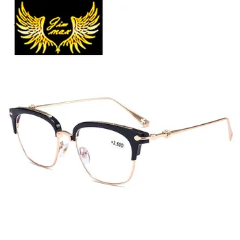 Нов дизайн на Мъже, Жени стил очила за четене мода пълен ръб марка дизайнът на качеството на пресбиопия лещи на очила за мъже жени