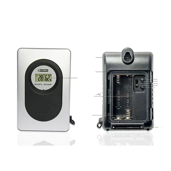 2 елемента електронен термометър будилник многофункционален дигитален закрит и открит термометър от влага и за офис на хотел