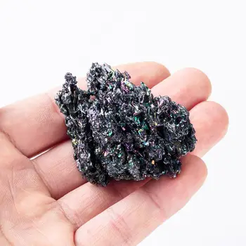 1бр камък Малахит цветна аура Руда минерал целебната енергия чакра тенис на проба естествен кварцов Кристал украса 3,5*5,5 см