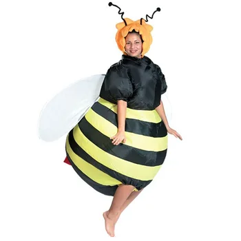 Възрастен пчелен Надуваем костюм възрастен на карнавалните костюми, Костюми страна плат парти костюми за възрастни Коледа Коледа смешно deguisement adultes