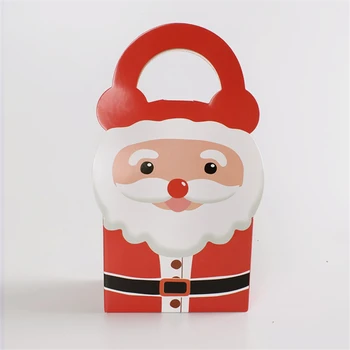 LBSISI Life 20pcs 9*6*18 см Весела Коледа червена дръжка хартиена кутия детска опаковка бисквити, бонбони храна Дядо Коледа събитие полза